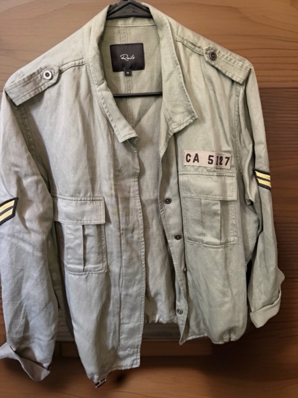 Rails Military-Style Light Sage Green Utility Jacket - Picture 2 of 9